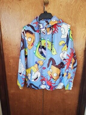 Members Only X Nickelodeon Rugrats Print All-Over Windbreaker Jacket - Size M